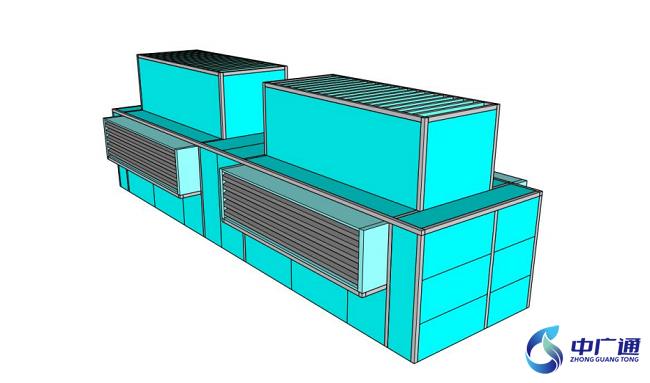 風(fēng)冷熱泵機(jī)組隔聲罩-俯視圖2 